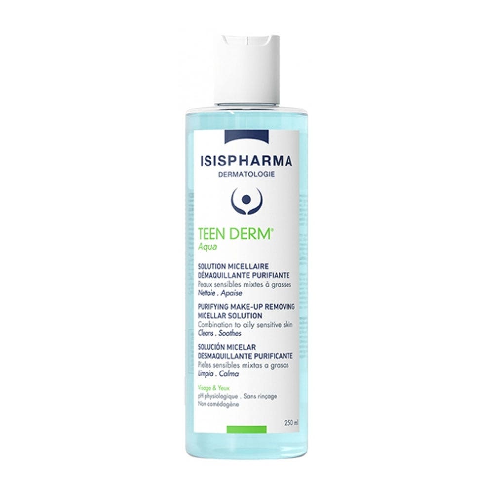 Isispharma Teen Derm Acqua micellare detergente purificante per pelli sensibili miste a grasse 250 ml