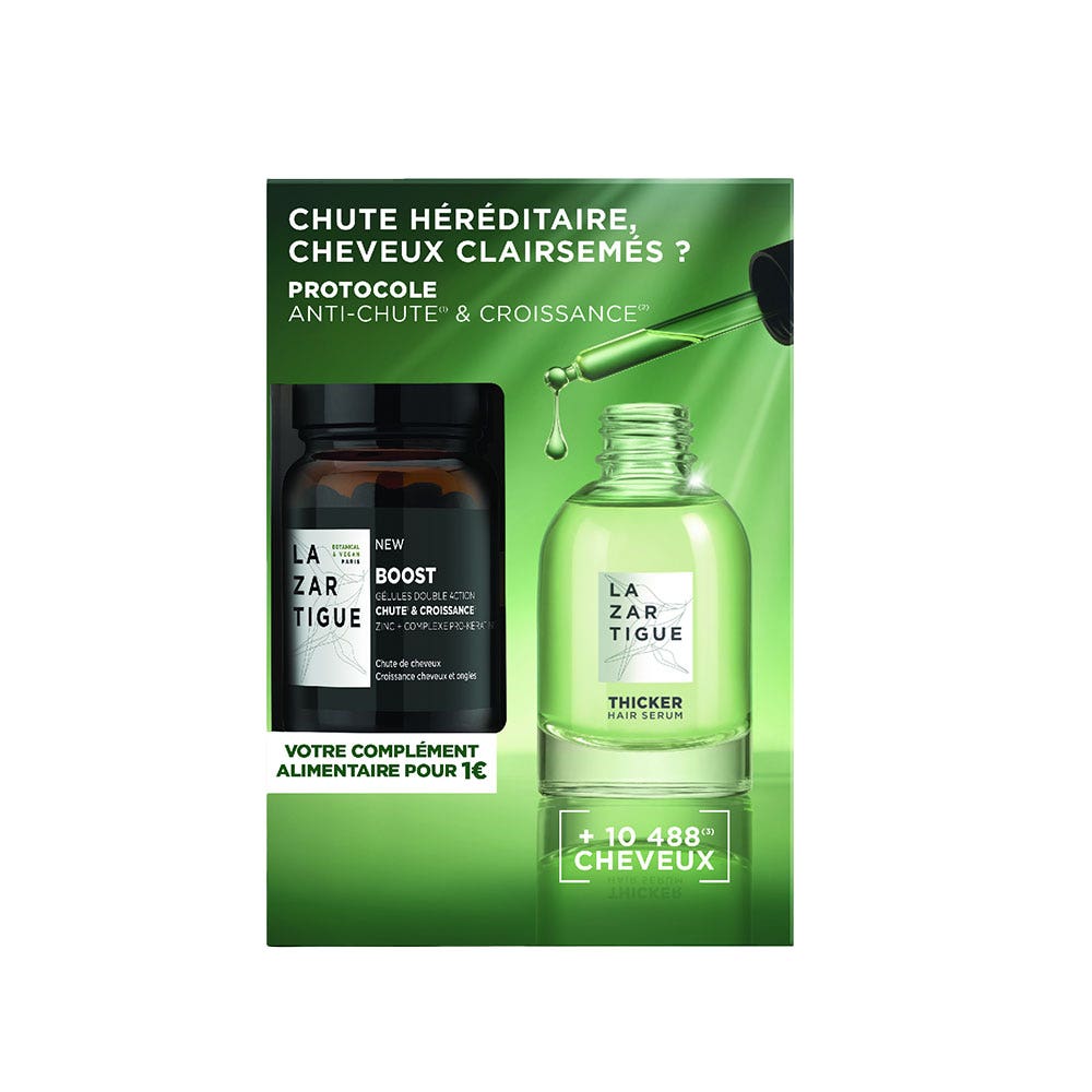 Lazartigue Thicker Cofanetto siero + boost 51 ml