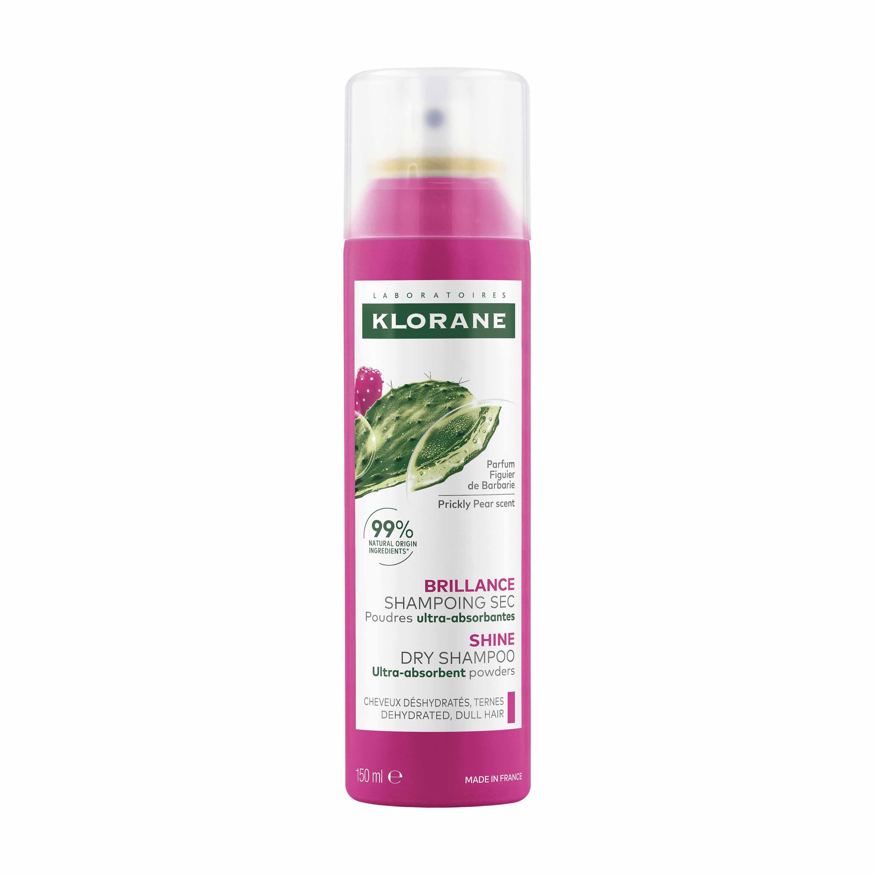 Klorane Fico d'India Shampoing sec lucentezza per capelli disidratati e opachi 150 ml