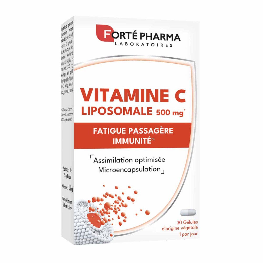 Forté Pharma Vitamina C liposomiale 500 mg per energia e stanchezza 30 capsule vegetali