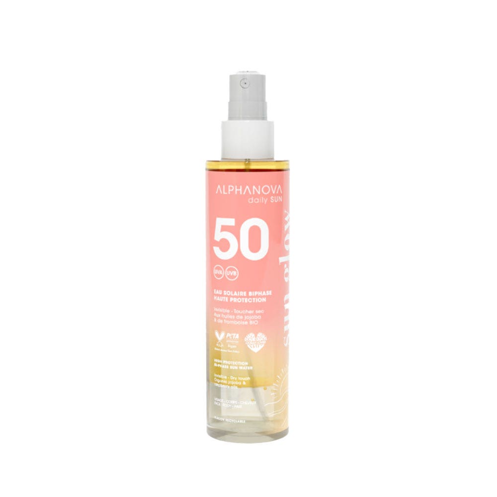 Alphanova Daily Sun crema solare bifase viso corpo e capelli SPF50 125 ml