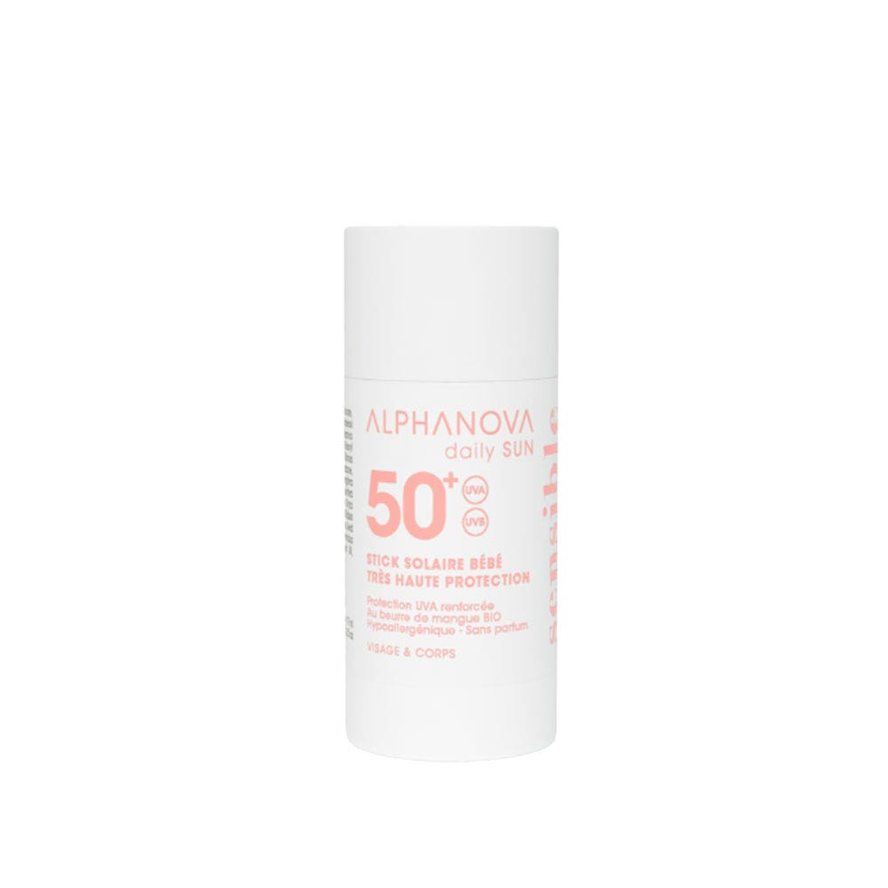 Alphanova Daily Sun stick solare bebè SPF50+ Sun Glow 17 g