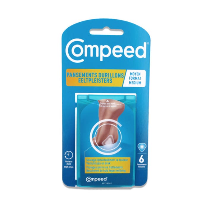 Compeed® - Medicazioni Lampadine - Medio-Formato - 5 medicazioni idrocolloidi - Medicazione rapida di guarigione per accelerare la guarigione - Cura dei piedi - 6,8 x 4,2 cm Compeed® - Medicazioni Lampadine - Medio-Formato - 5 medicazioni idrocolloidi - Medicazione rapida di guarigione per accelerare la guarigione - Cura dei piedi - 6,8 x 4,2 cm