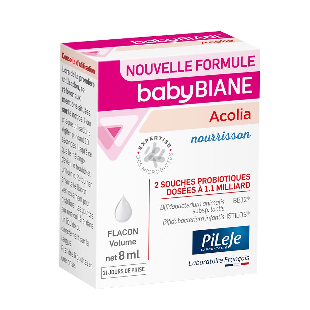 Pileje Babybiane Acolia neonato 8 ml