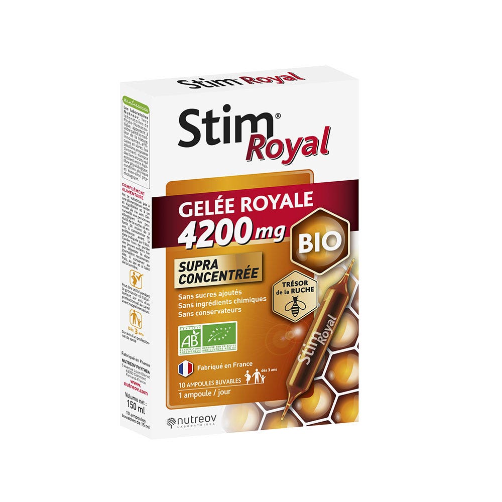 Nutreov Stim Royal Gelée reale 4200 mg ultraconcentrata bio 10 fiale