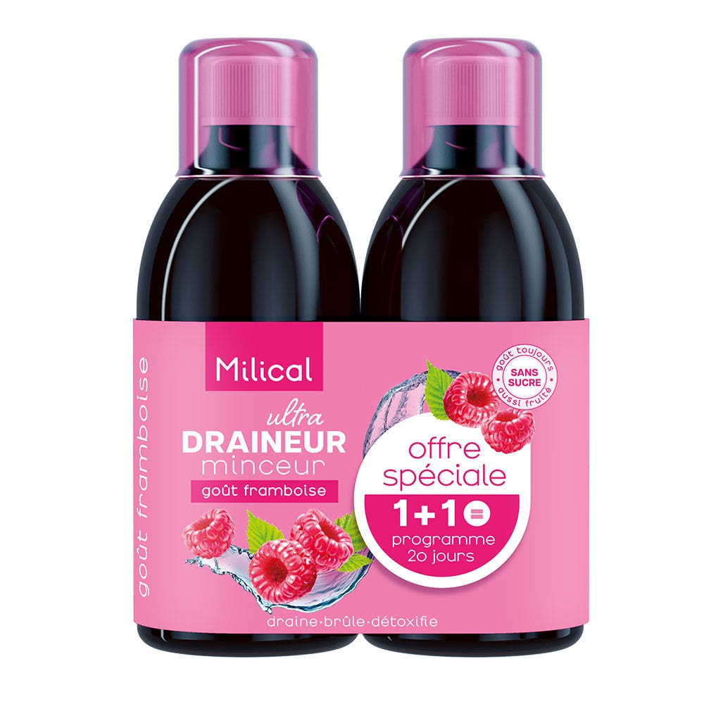 Milical Drenante snellente ultra Programma di 20 giorni 2 x 500 ml