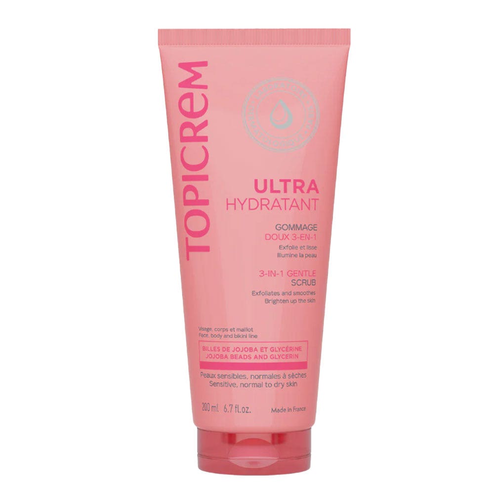 Topicrem Douceur Esfoliante 3-in-1 viso corpo décolleté 200 ml
