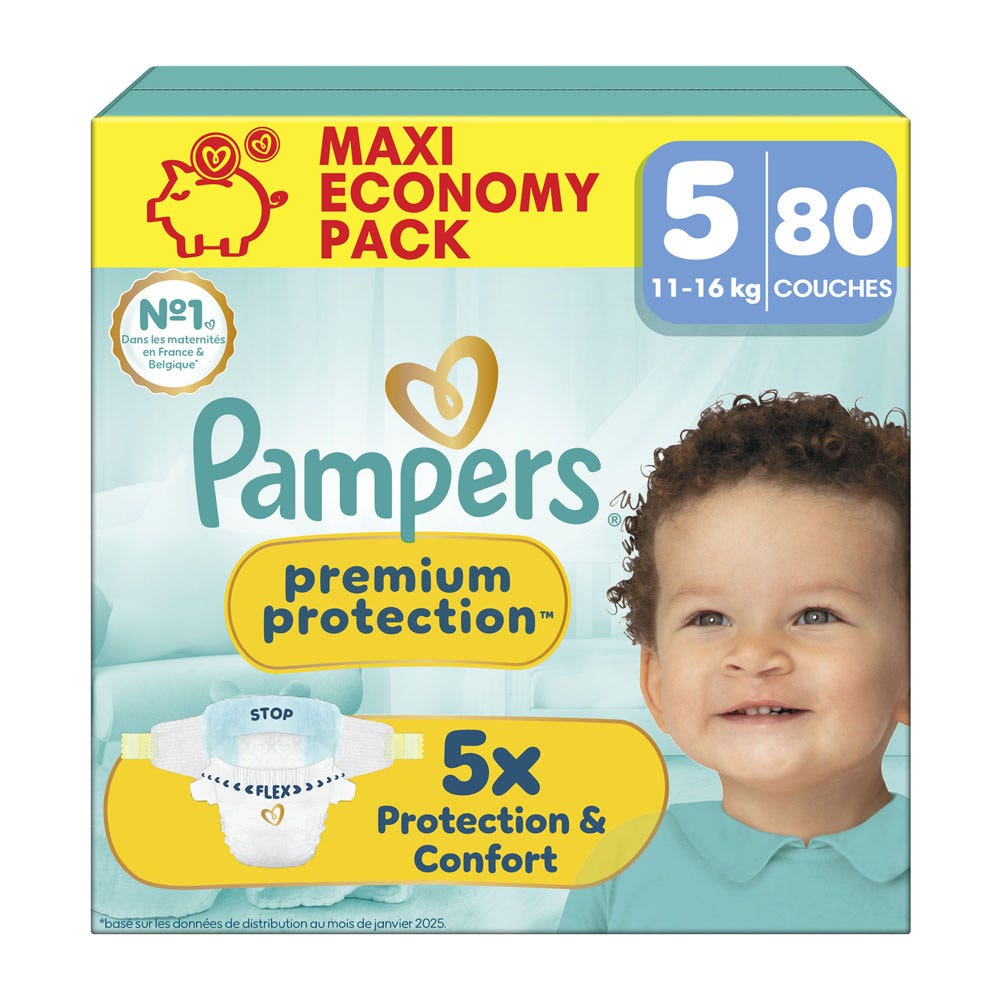 Pampers Premium Pannolini Taglia 5 (11-16 kg) x80
