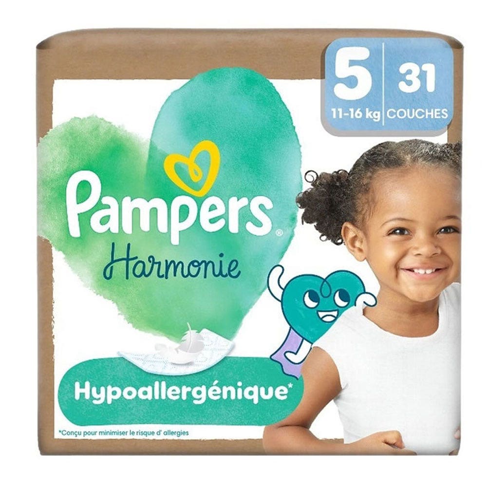 Pampers Harmonie Pannolini Taglia 5 (11-16 kg) 31 unità