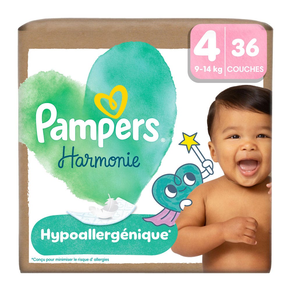 Pampers Harmonie Pannolini Taglia 4 (9-14 kg) 36 unità