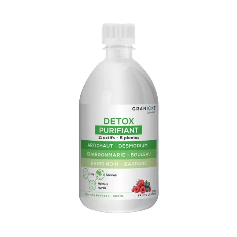 Granions Bevanda detox snellente gusto frutti rossi gusto frutti rossi 500 ml
