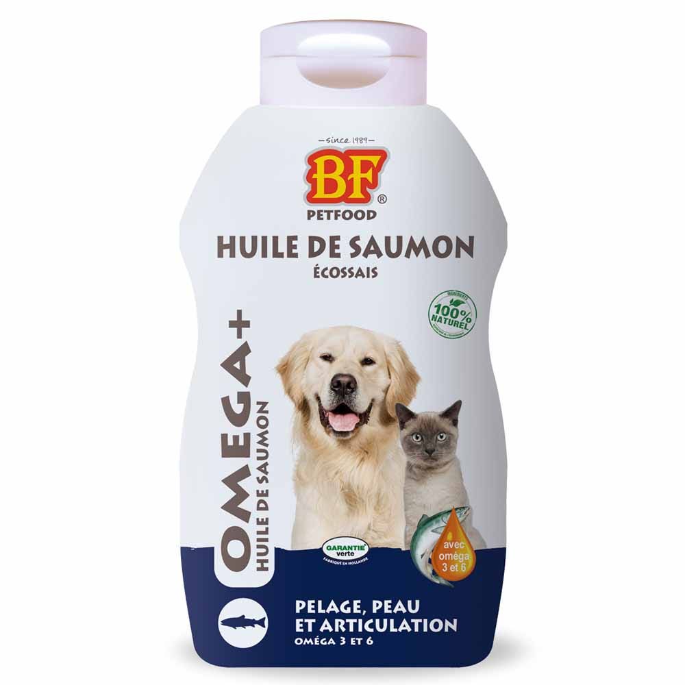 Biofood BF Petfood Olio di salmone per pelle e articolazioni cane e gatto 500ml