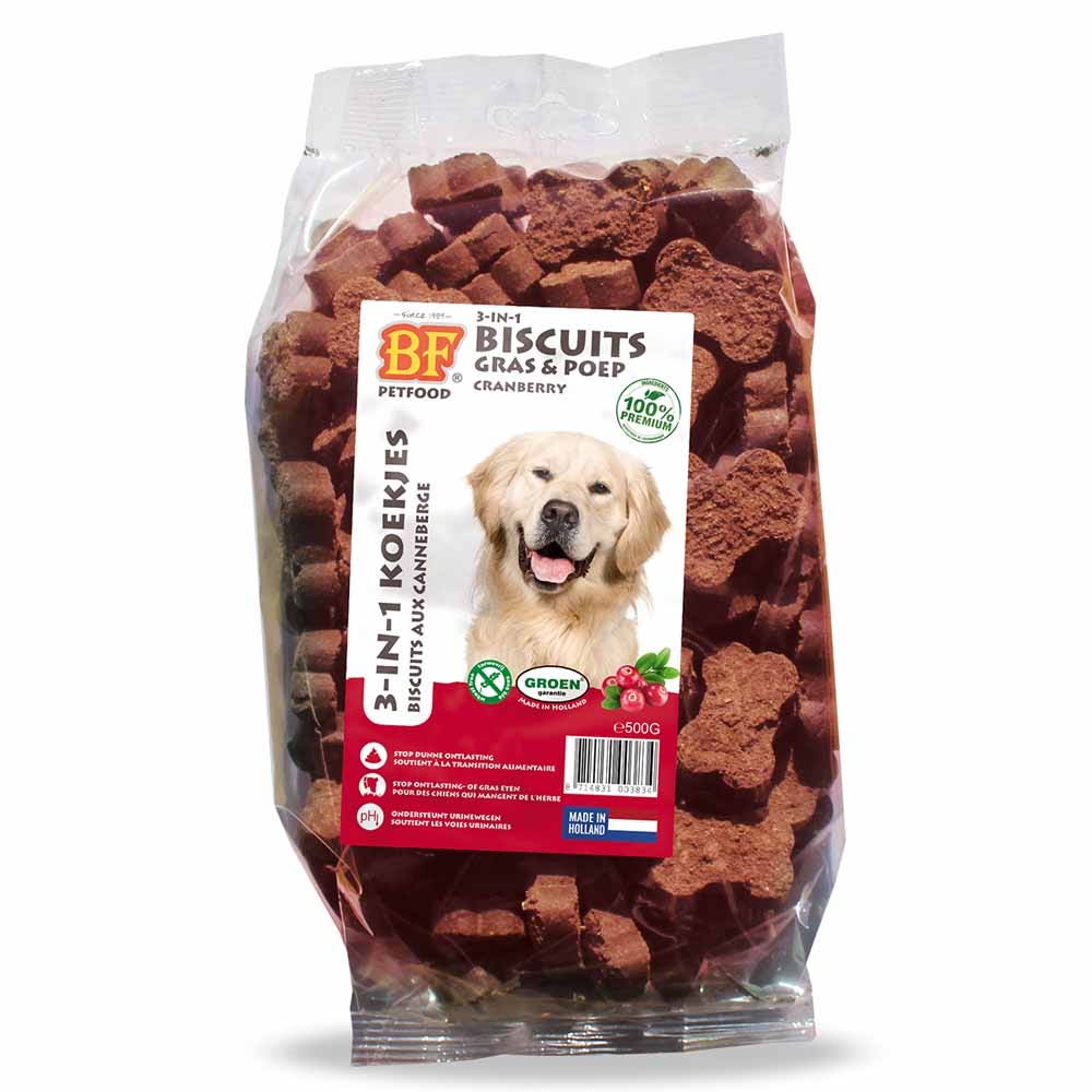 Biofood BF Petfood Biscotti per cani 3 in 1 al canneberge 500g