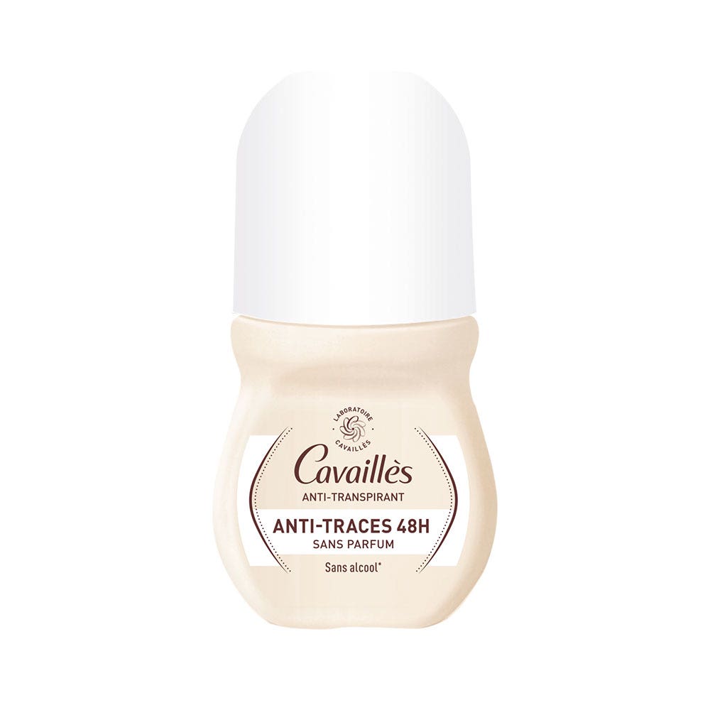 Cavaillès Absorb + Deodorante Roll-on Antitraspirante Senza profumo 48h Effetto Ultra Secco 50ml