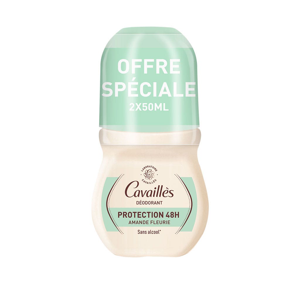 Cavaillès Dermato Déodorant Roll-On 48H Pelli sensibili 2x50ml