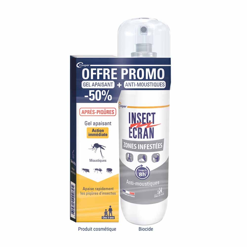 Insect Ecran Zones Infestées 100ml + Gel Après-Piqûres 30g