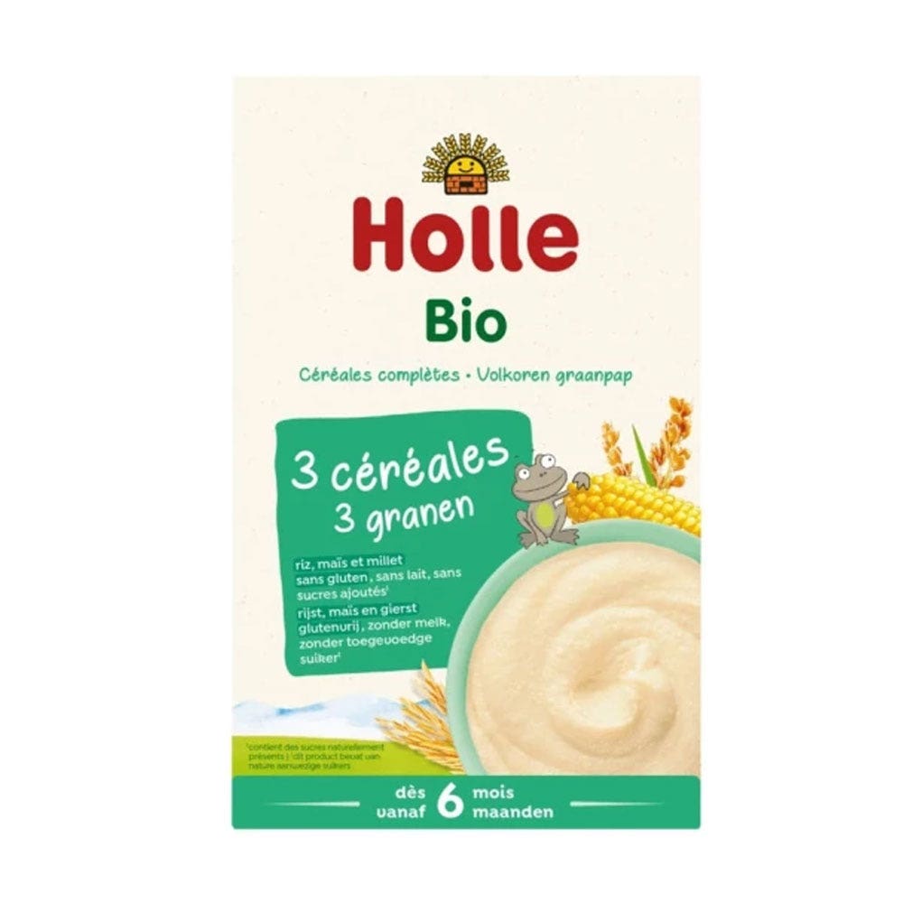 Holle Pural Porridge biologico ai 3 cereali Da 6 mesi 250g