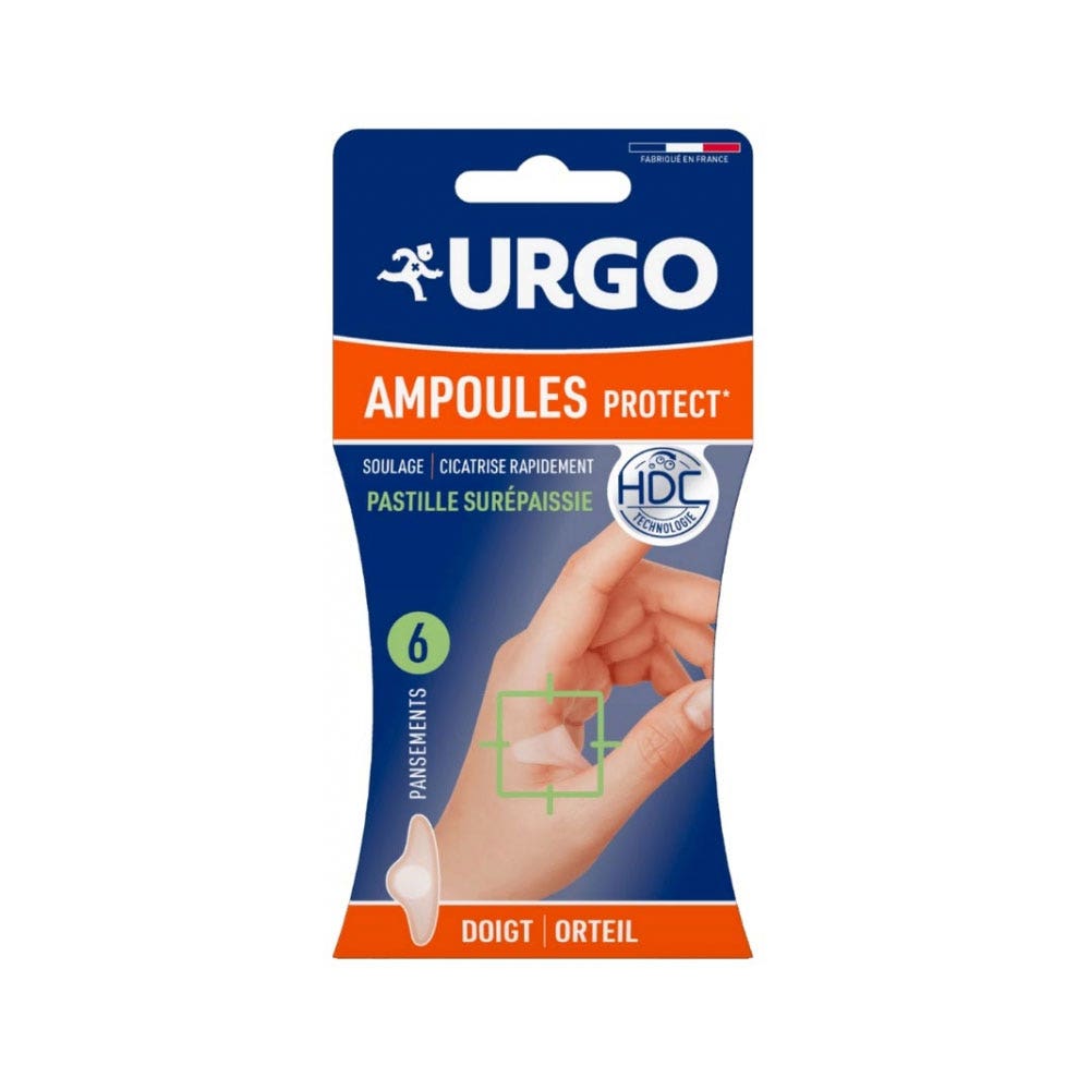 Urgo Fiale Protect dita e dita dei piedi cerotti piccolo formato formato piccolo 6 unità
