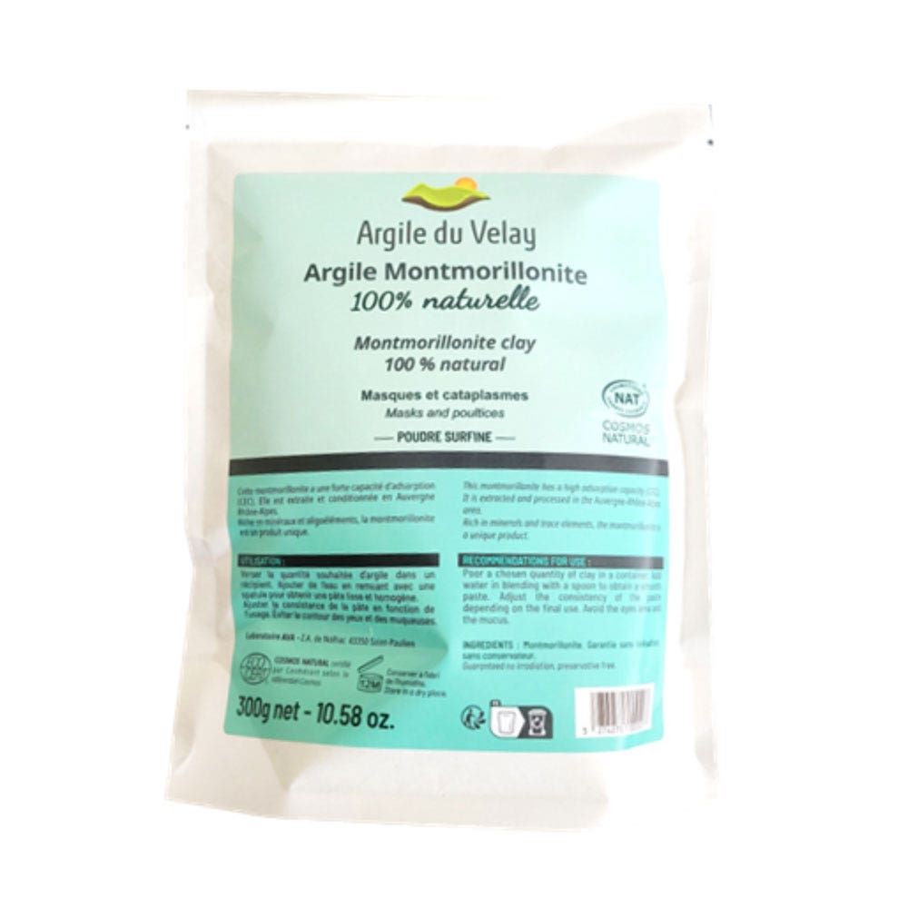 Argile du Velay Polvere di montmorillonite 300 g