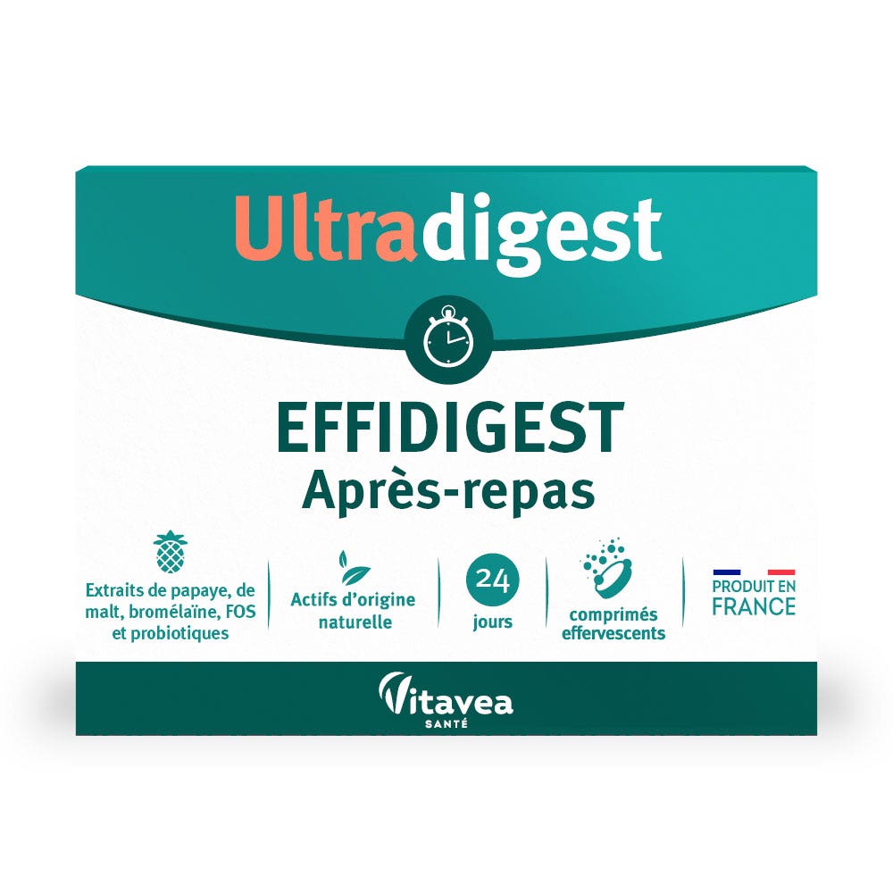 Vitavea Santé UltraDigest Effidigest dopo i pasti 24 compresse effervescenti