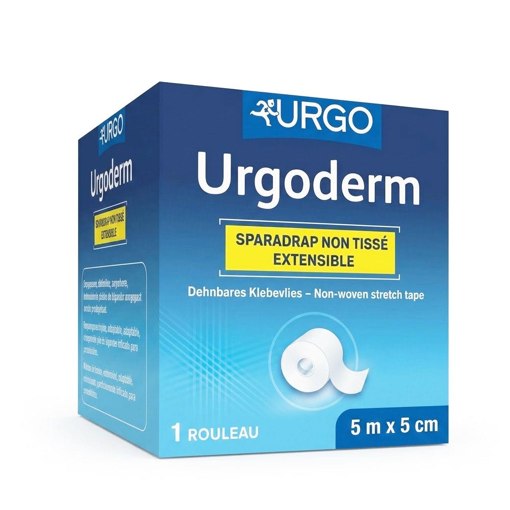 Urgo Cerotto adesivo in rotolo Urgoderm non tessuto estensibile 5 m x 5 cm 1 rotolo