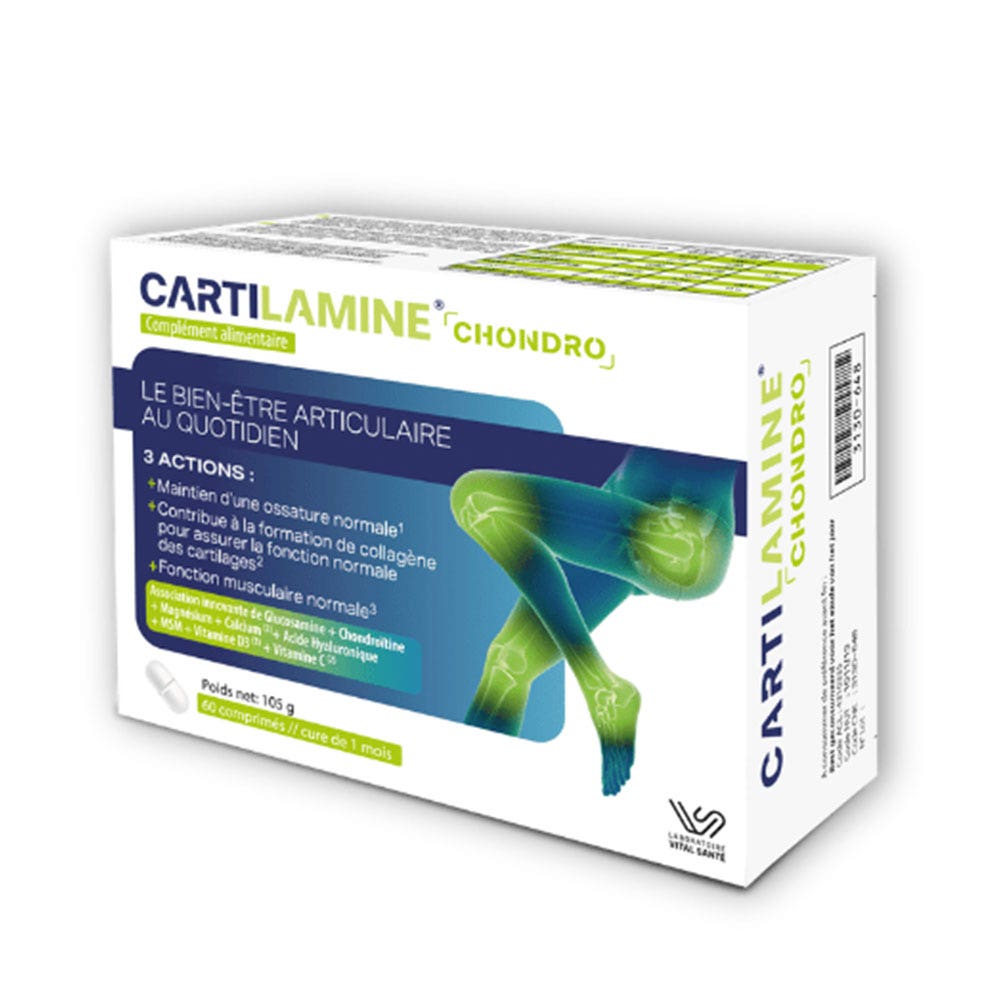Vital Santé Cartilamine Chondro cartilagine 60 compresse