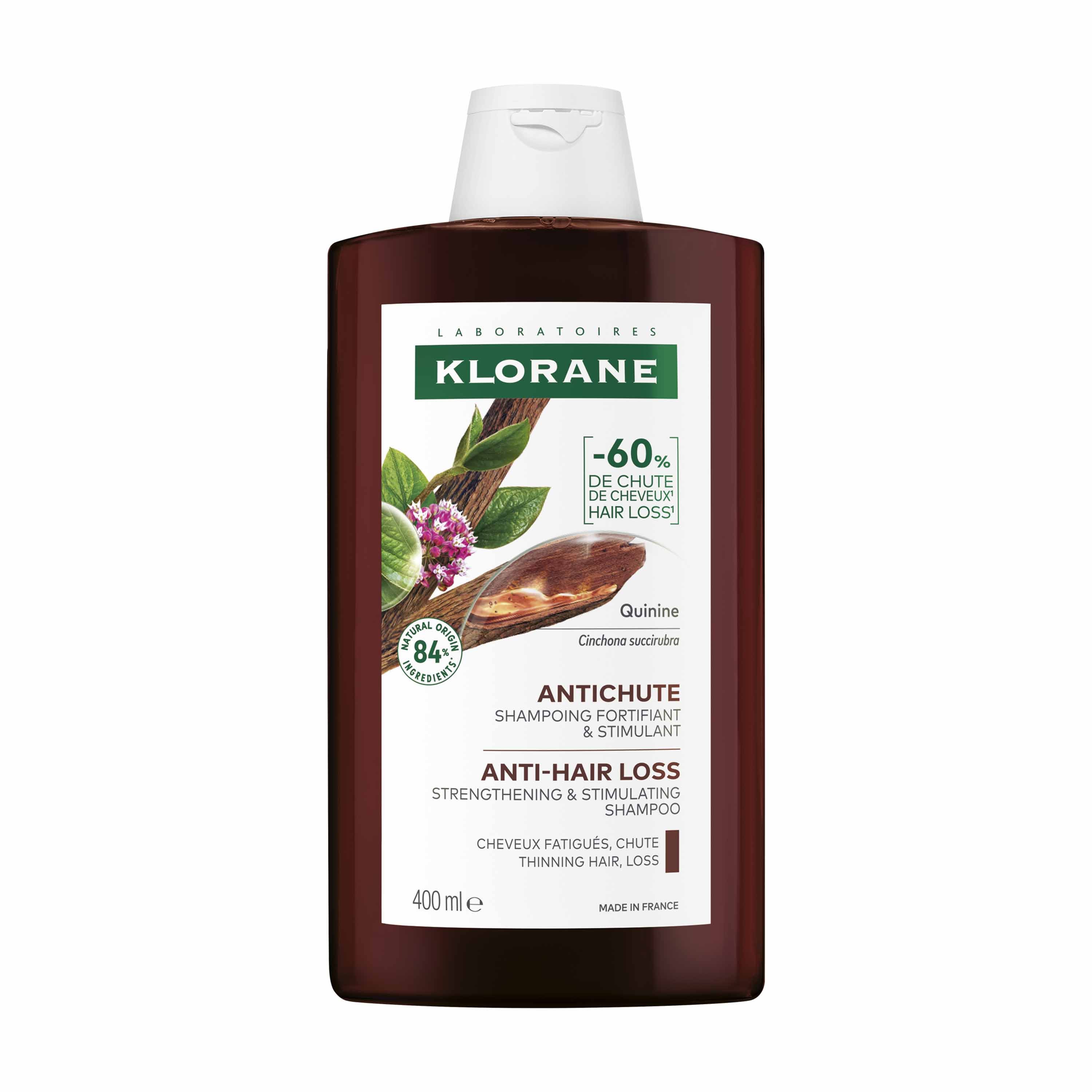 Klorane Chinina Sshampoo rinforzante e stimolante anti-caduta per capelli stanchi 400ml