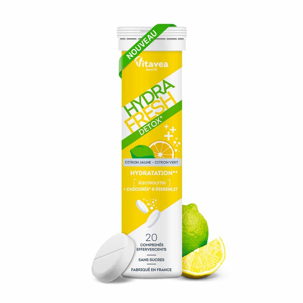 Vitavea Santé Idratazione detox con cicoria e tarassaco gusto limone 20 compresse effervescenti