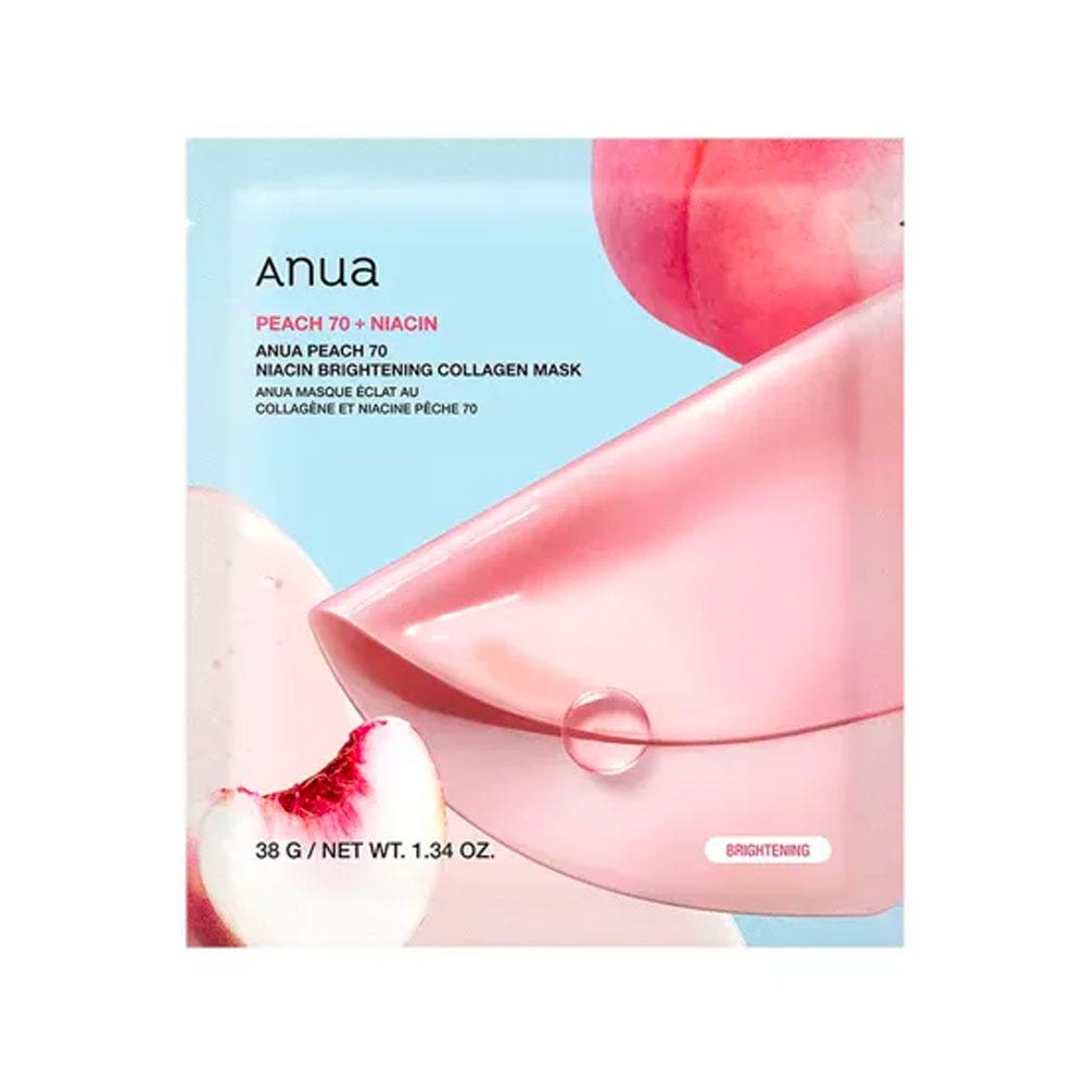 Anua Maschera illuminante Peach 70 Niacin Collagene 152 g