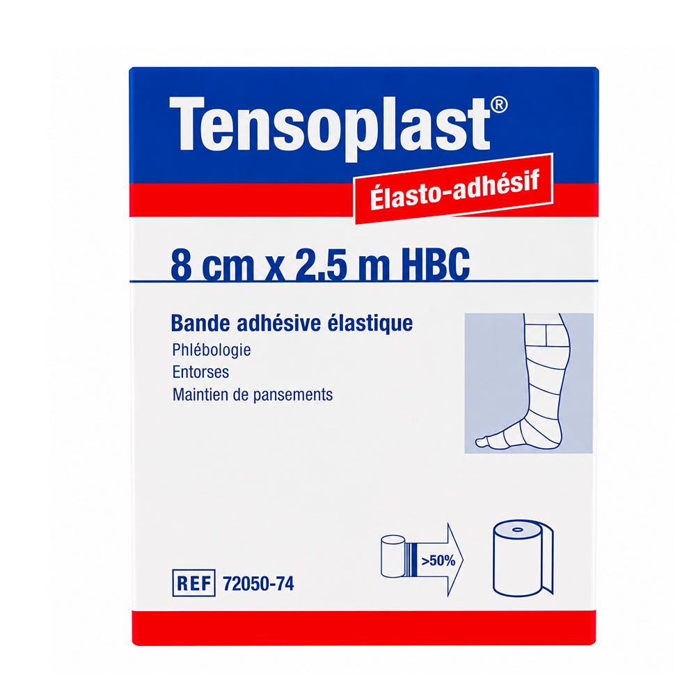 Tensosport Tensoplast® Benda elastica adesiva 2,5mx8cm color carne 1 unità