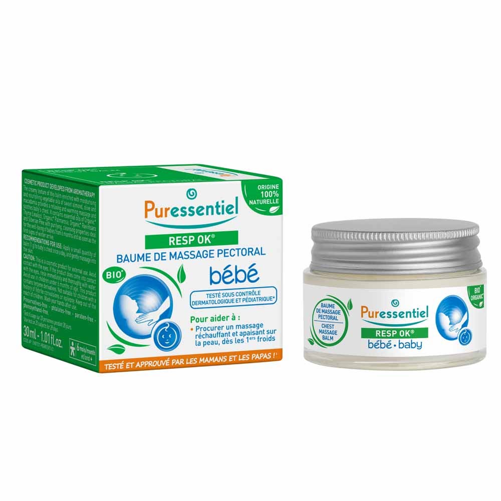 Puressentiel Resp Ok® Balsamo massaggio pettorale bambino bio 30ml