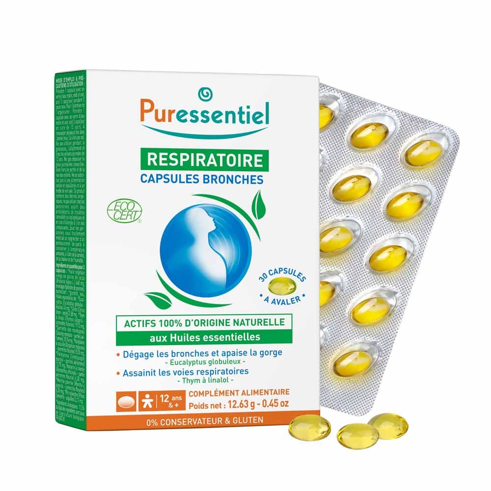 Puressentiel Respirazione Capsule bronchiali Con oli essenziali biologici x30