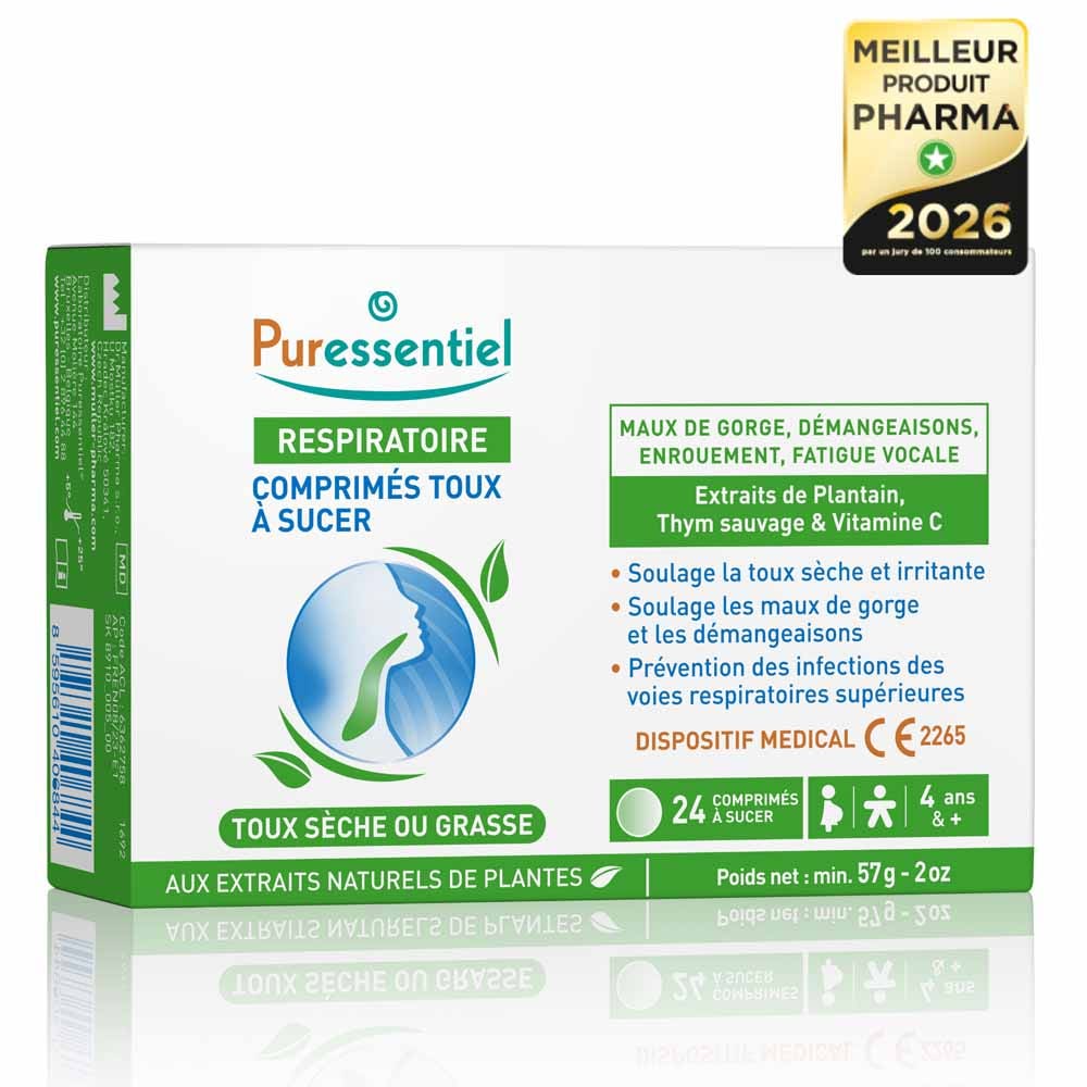 Puressentiel Respirazione Tosse secca o stizzosa 24 compresse masticabili