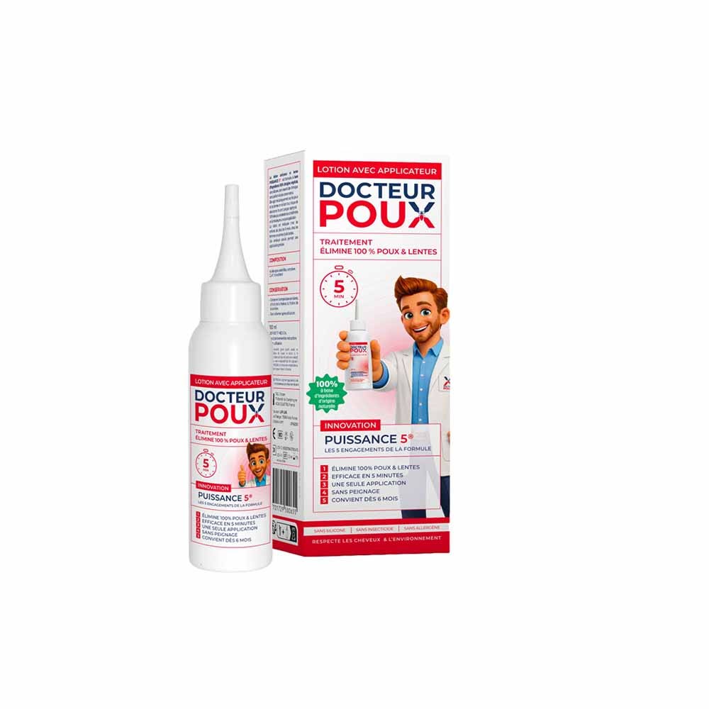 Docteur Poux Lotion anti pidocchi con applicatore potenza 5 100 ml