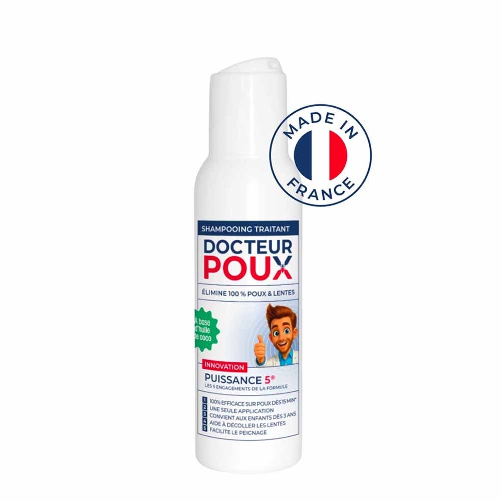 Docteur Poux Shampoo trattante antipidocchi potenza 5 formato viaggio 100 ml