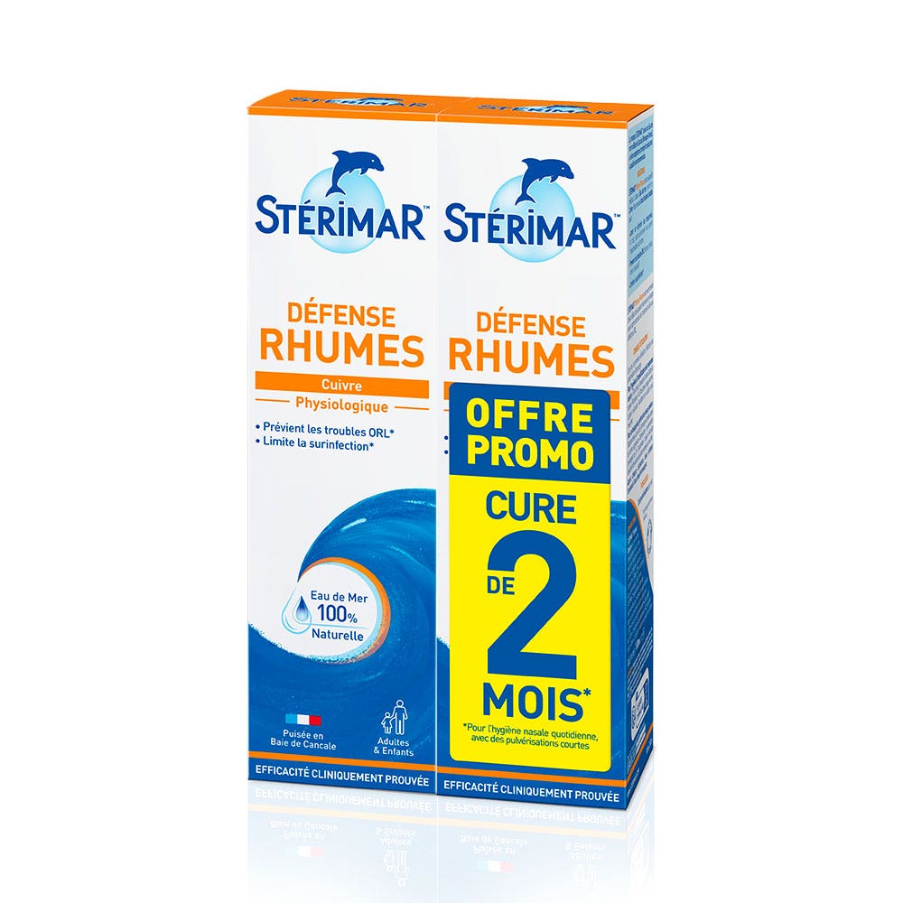 Sterimar Spray Igiene nasale difese raffreddore 2x100ml