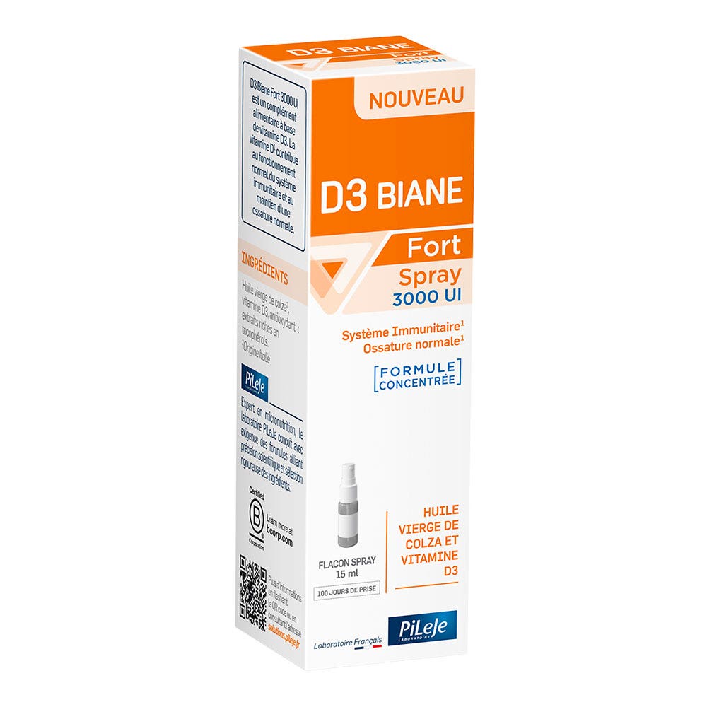Pileje D3 Biane Fort Spray 3000UI 15 ml