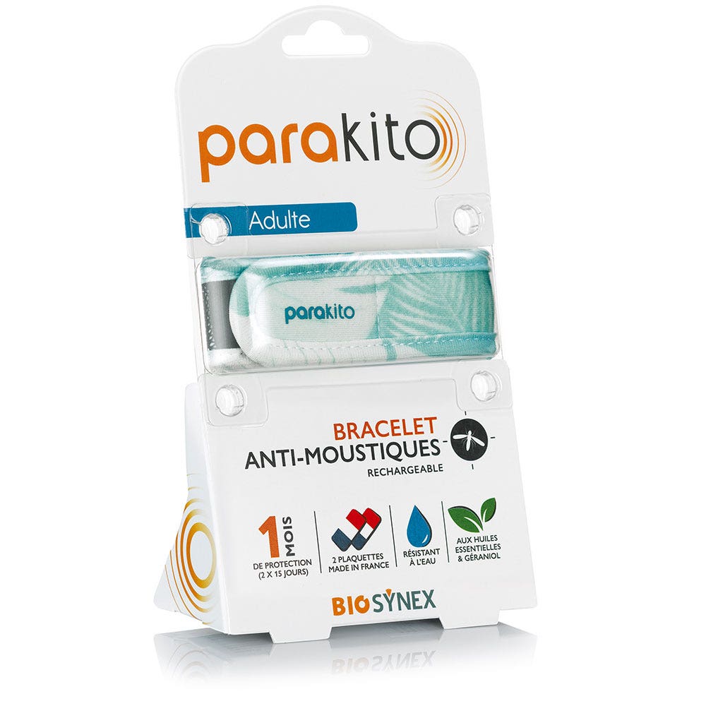 Para Kito Adulto Bracelet Repulsif Anti-moustique Naturel Collection Sport BLU