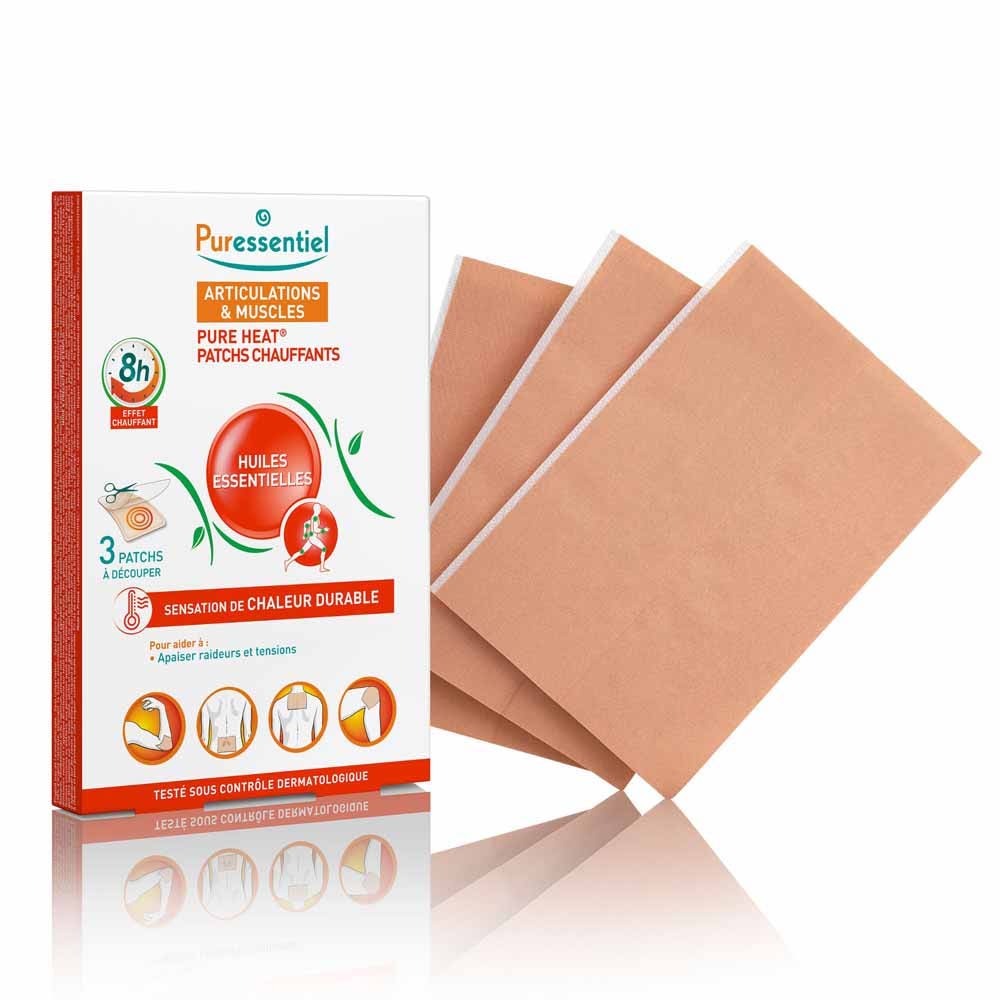 Puressentiel Articolazioni e Muscoli Calore puro effetto 8h 3 cerotti riscaldanti