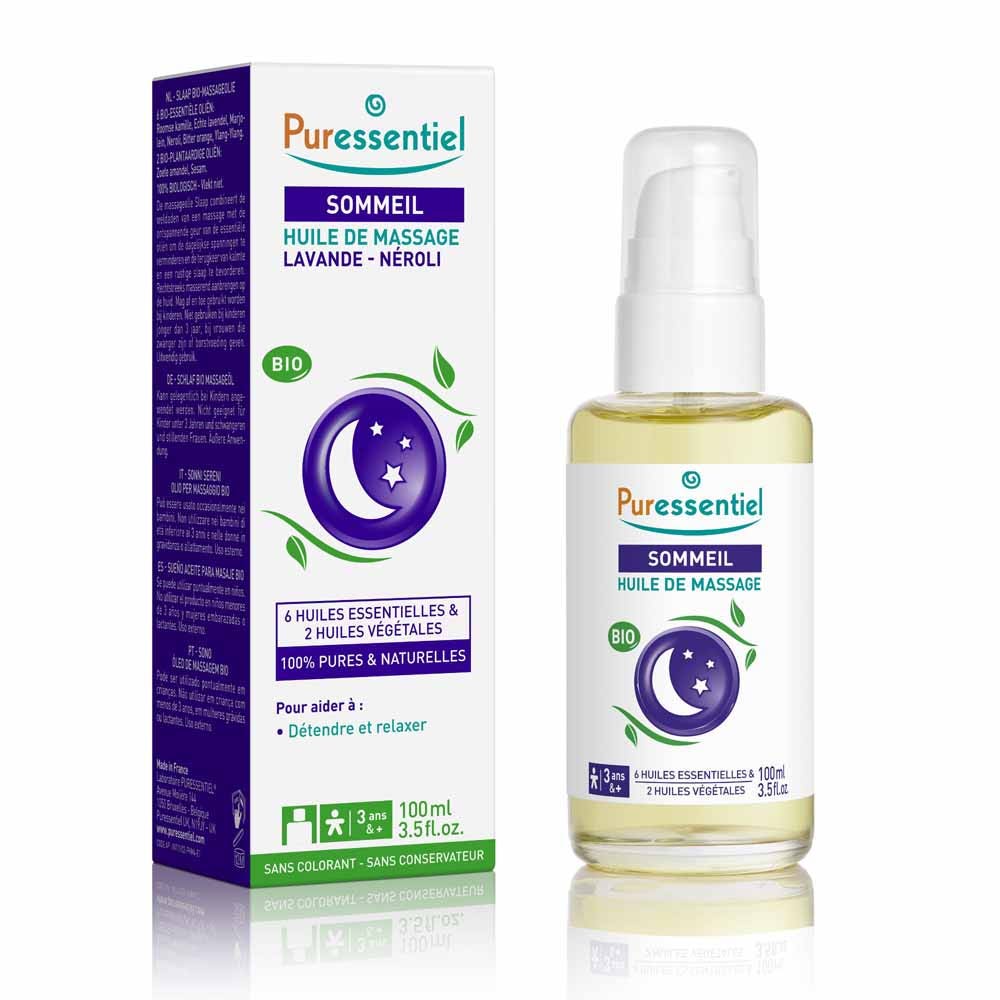 Puressentiel Sonno Olio da massaggio Bio Lavanda e Neroli 100ml