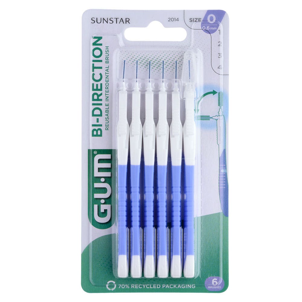 Gum Scovolini interdentali bidirezionali da 0,6 mm x6