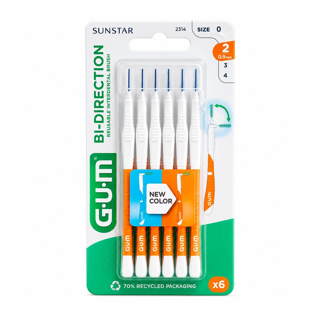 Gum Proxabrush Scovolini interdentali 0.9mm bidirezionali 6 unità