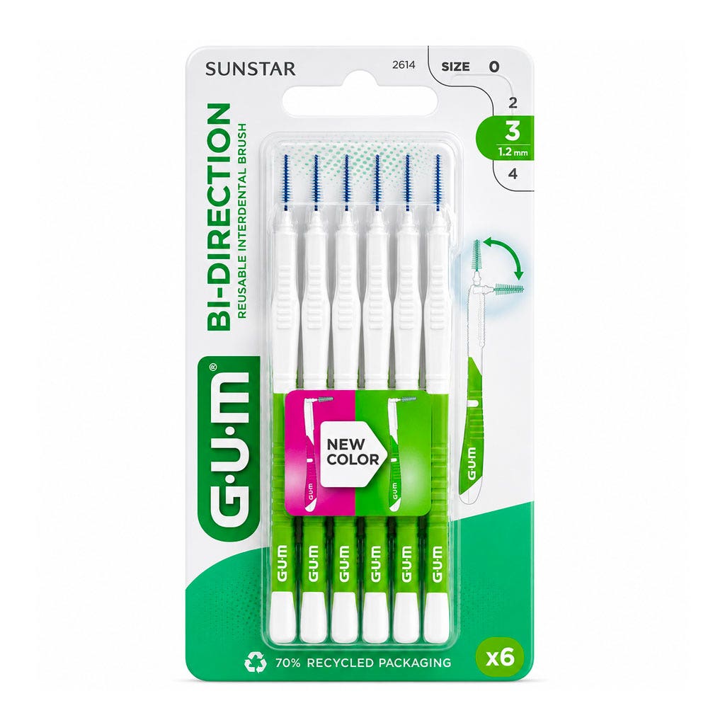 Gum Proxabrush Scovolini interdentali 1.2mm bidirezionali 6 unità