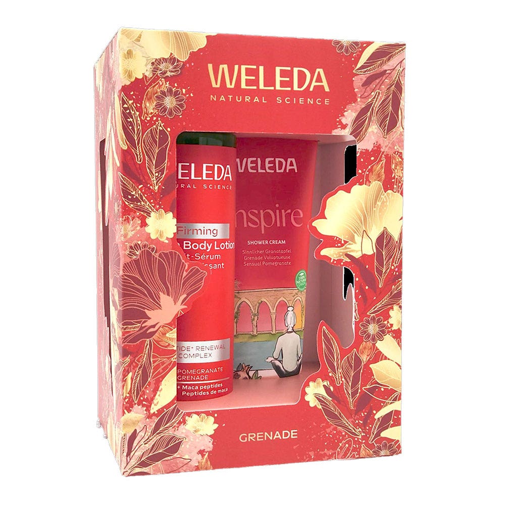 Weleda Melograno Cofanetto siero latte-siero rassodante e Inspire crema doccia