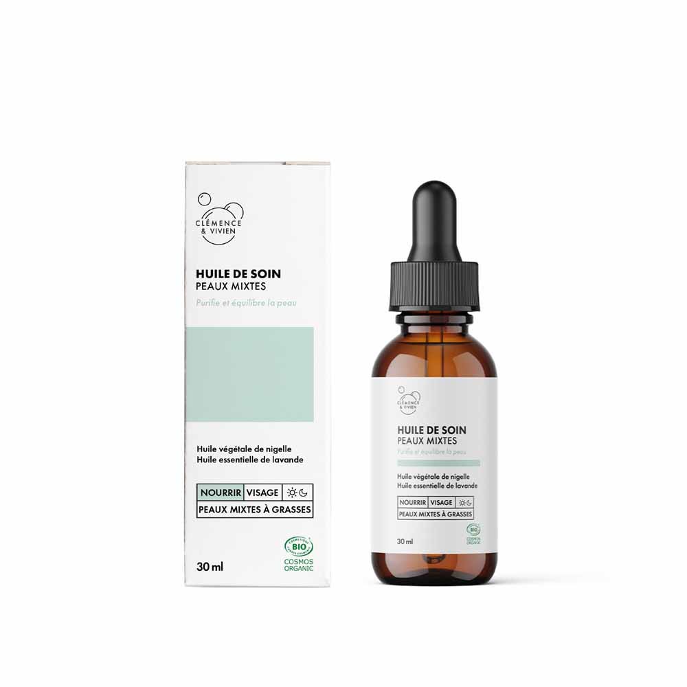 Clemence&Vivien Olio trattante riequilibrante per pelli miste 30ml
