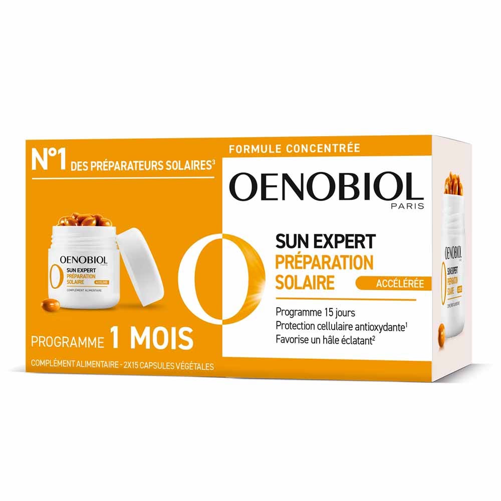 Oenobiol Sun Expert Preparatore solare accelerato e notte 2 x 15 capsule