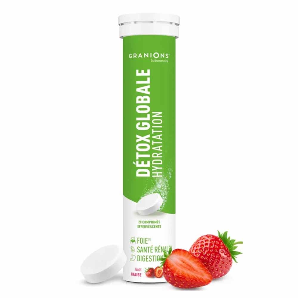 Granions Detox globale idratazione gusto fragola 20 compresse effervescenti