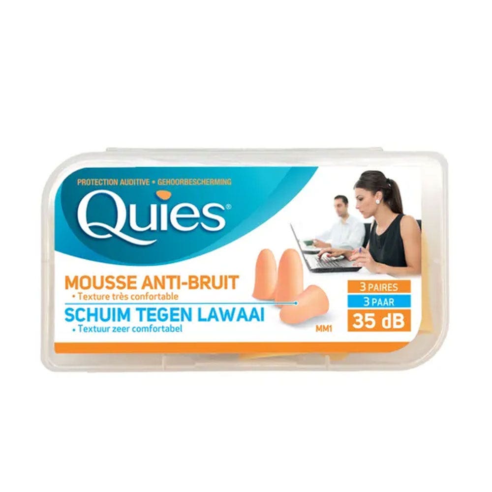 Quies Tappi auricolari in schiuma comfort colore arancio 3 x 2 paia