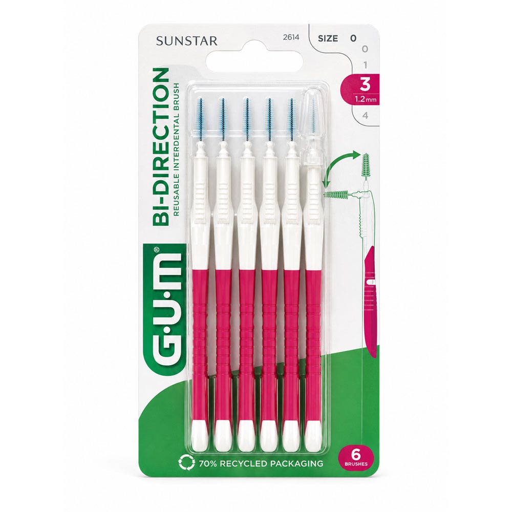 Gum Proxabrush Scovolini interdentali 1,2 mm bidirezionali 6 unità