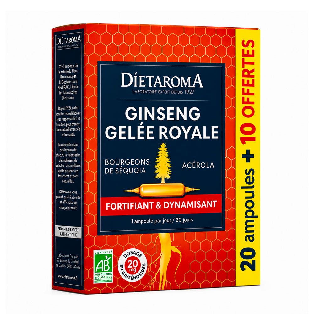 Dietaroma Ginseng gelée royale acerola 20 fiale + 10 fiale omaggio